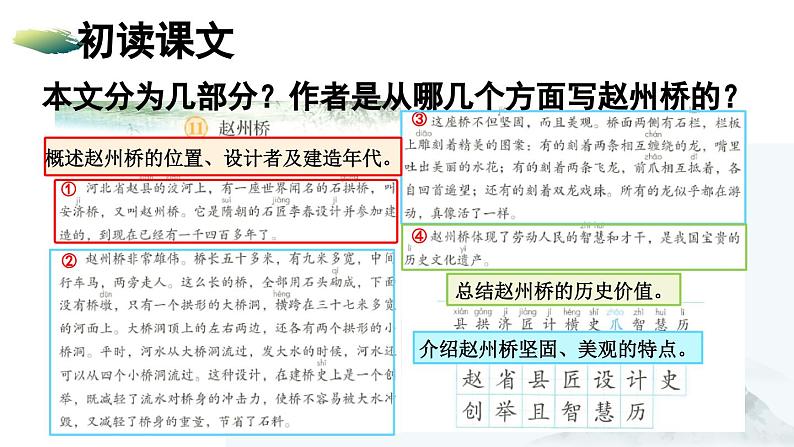 【核心素养】部编版小学语文三年级下册  11 赵州桥  课件+教案+同步练习（含教学反思）06