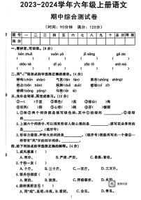 广东省河源市龙川县铁场镇讴田小学2023-2024学年六年级上学期11月期中语文试题