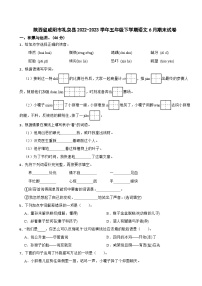 陕西省咸阳市礼泉县2022-2023学年五年级下学期语文6月期末试卷