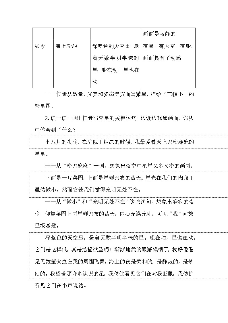 主题备课资源四年级上册第一单元4 繁星   教学设计03