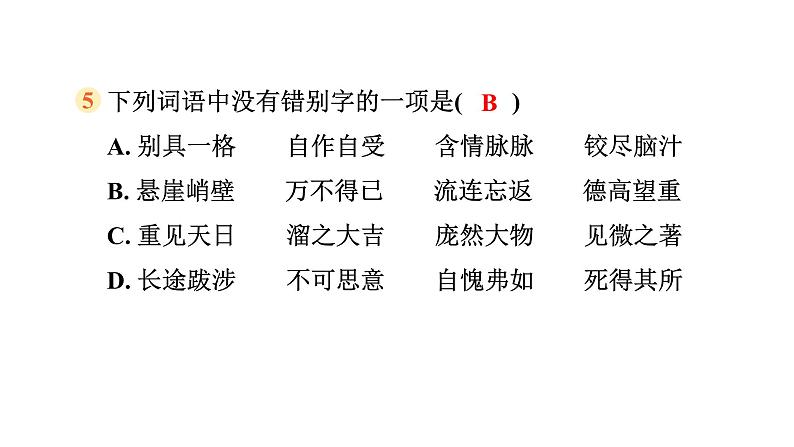 期末复习 字 形（试卷）--统编版语文六年级下册06