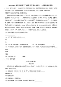 河南省三门峡市卢氏县2023-2024学年六年级上学期期中学情调研语文试卷