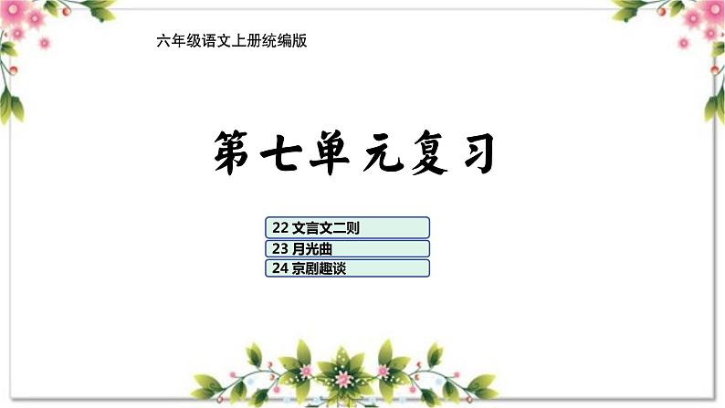 第七单元（复习课件）-2023-2024学年六年级语文上册单元速记·巧练（统编版）01