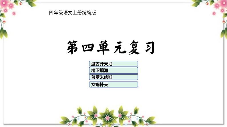 04、第四单元（复习课件）2023-2024学年四年级语文上册期末复习（统编版）第1页