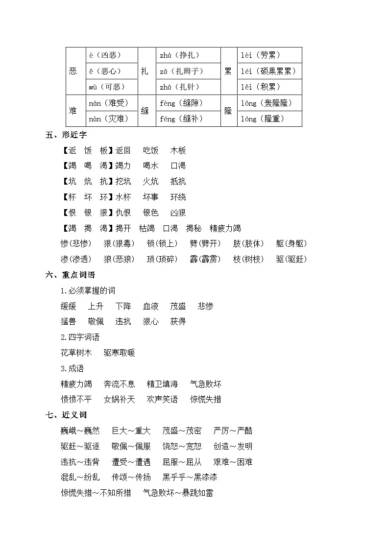 04、第四单元（知识清单）-2023-2024学年四年级语文上册（统编版）03