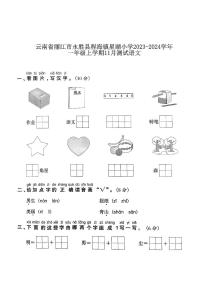 云南省丽江市永胜县程海镇星湖小学2023-2024学年一年级上学期11月测试语文试题