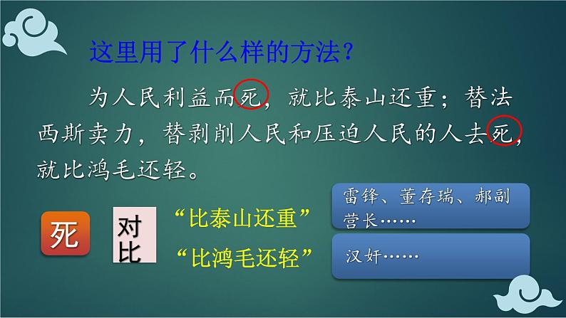 部编版语文六年级下册 12 为人民服务（第二课时） 教学课件第8页