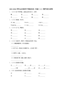 山东省济宁市泗水县2023-2024学年二年级上学期期中语文试卷