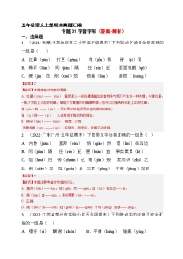 1、字音字形达（解析版）2023-2024年五年级上学期语文期末试卷分类汇编