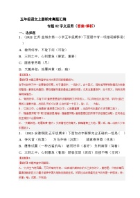 2、字义运用（解析版）2023-2024年五年级上学期语文期末试卷分类汇编