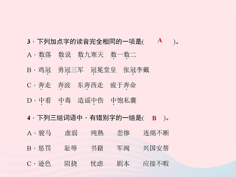 小升初语文第4天同音字多音字错别字课件6第3页