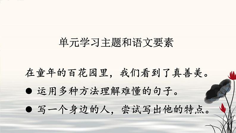 部编版语文三年级下册 18 童年的水墨画（第一课时） 课件第1页