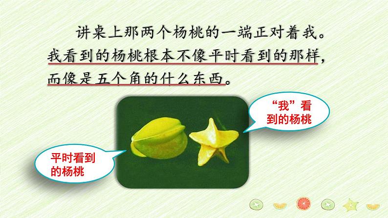 部编版语文二年级下册 13 画杨桃（第二课时） 课件04