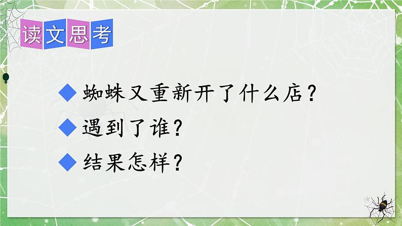 部编版语文二年级下册 20 蜘蛛开店（第二课时） 课件第4页