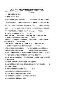 湖南省祁阳市2023-2024学年五年级上学期期中考试语文试题