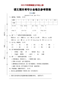 统编版 2023-2024学年语文 期末模拟卷 五年级上册  基础版