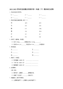 河北省衡水市深州市2022-2023学年一年级下学期期末语文试卷