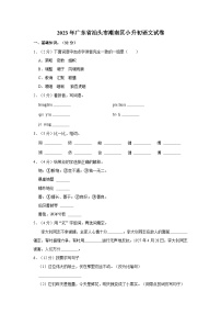 2023年广东省汕头市潮南区小升初语文试卷（含答案）