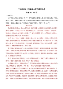 期末复习专练 专题09：写作 -2023-2024学年 三年级语文上学期期末复习题型专练  解析版（统编版）