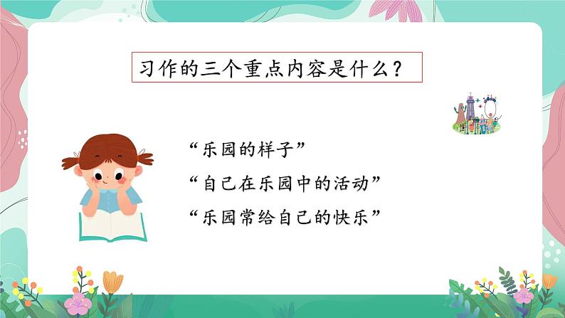 人教部编版语文四年级下册第一单元 习作表达-我的乐园 课件04