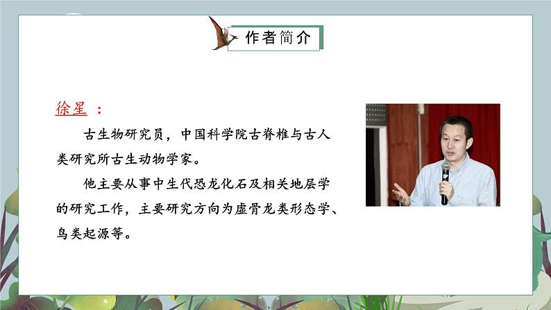 部编版小学语文四年级下册 《6 飞向天空的恐龙》第一课时  课件PPT第5页