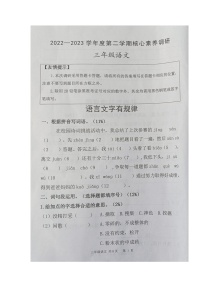 山东省潍坊市奎文区2022-2023学年三年级下学期期末核心素养调研语文试卷