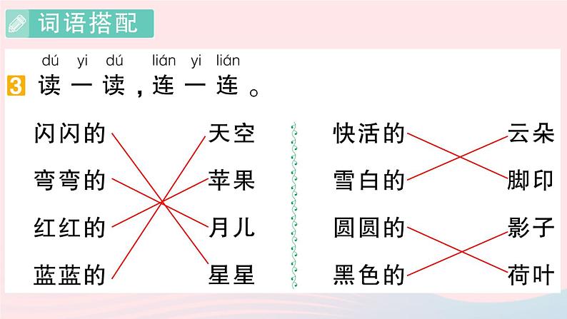 2023一年级语文上册期末专题复习第4天词语作业课件（部编版）第5页