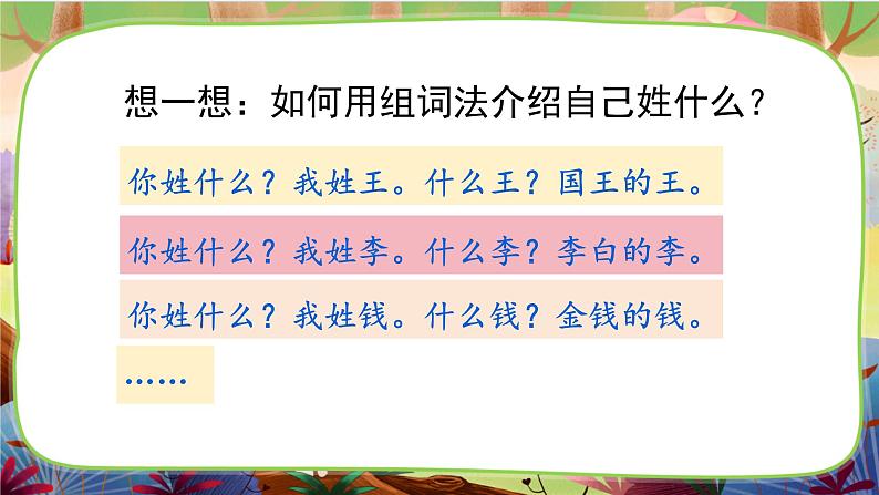 【核心素养】部编版语文一下 识字2《姓氏歌》课件+教案+音视频素材08