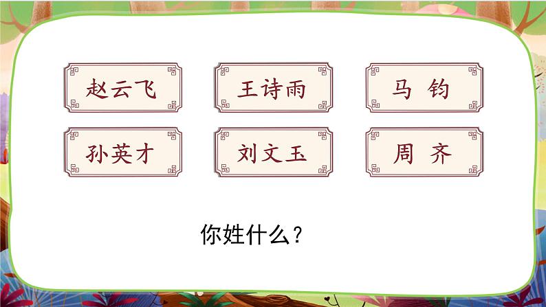 【核心素养】部编版语文一下 识字2《姓氏歌》课件+教案+音视频素材04