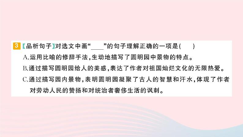 2023五年级语文上册期末专题复习第6天课内阅读作业课件（部编版）04