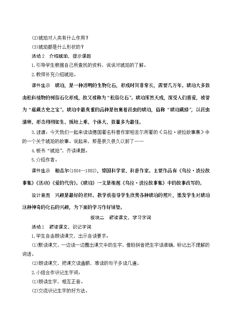 5《琥珀》Word版教案03