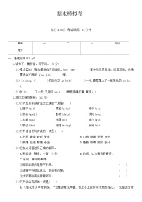 统编版五年级上册语文期末模拟卷 （无答案）