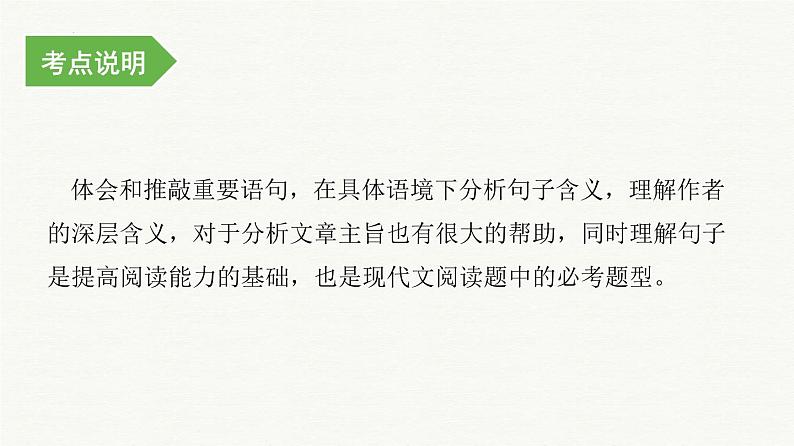 考点05：句子含义理解（课件）2024年小升初语文记叙文阅读冲刺（部编版）第2页