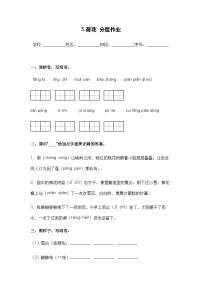 人教部编版三年级下册荷花优秀练习题