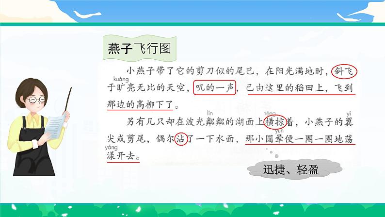 部编版小学语文 三年级下册2.燕子 第二课时 课件第5页