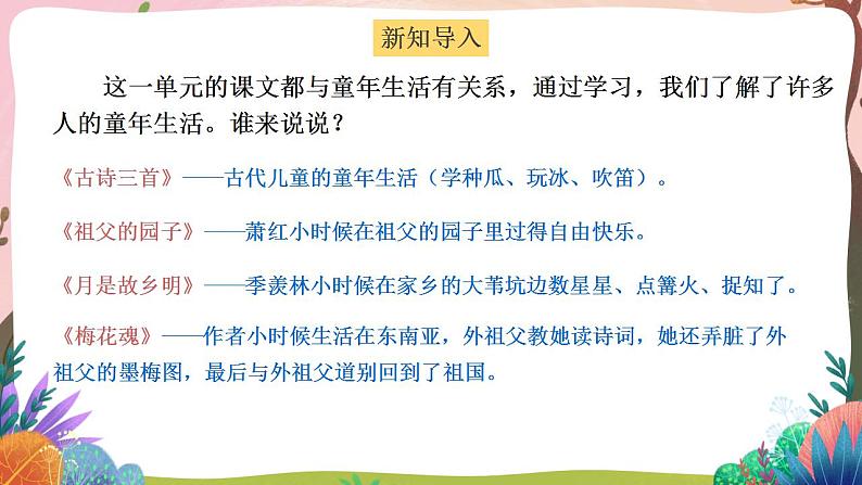 人教部编版语文五年级下册 口语交际：走进他们的童年岁月(第一单元) 课件+教案+学习单02