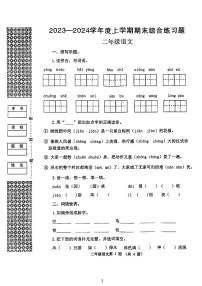 湖北省襄阳市枣阳市2023-2024学年二年级上学期期末水平测试语文试题