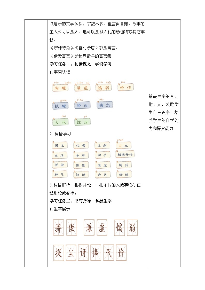 【核心素养】部编版语文三年级下册-6. 陶罐和铁罐 第1课时（课件+教案+学案+习题）02