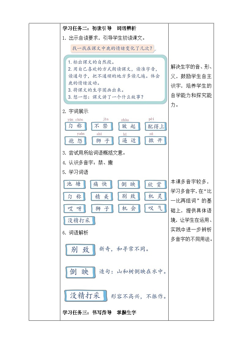 【核心素养】部编版语文三年级下册-7. 鹿角和鹿腿 第1课时（课件+教案+学案+习题）02