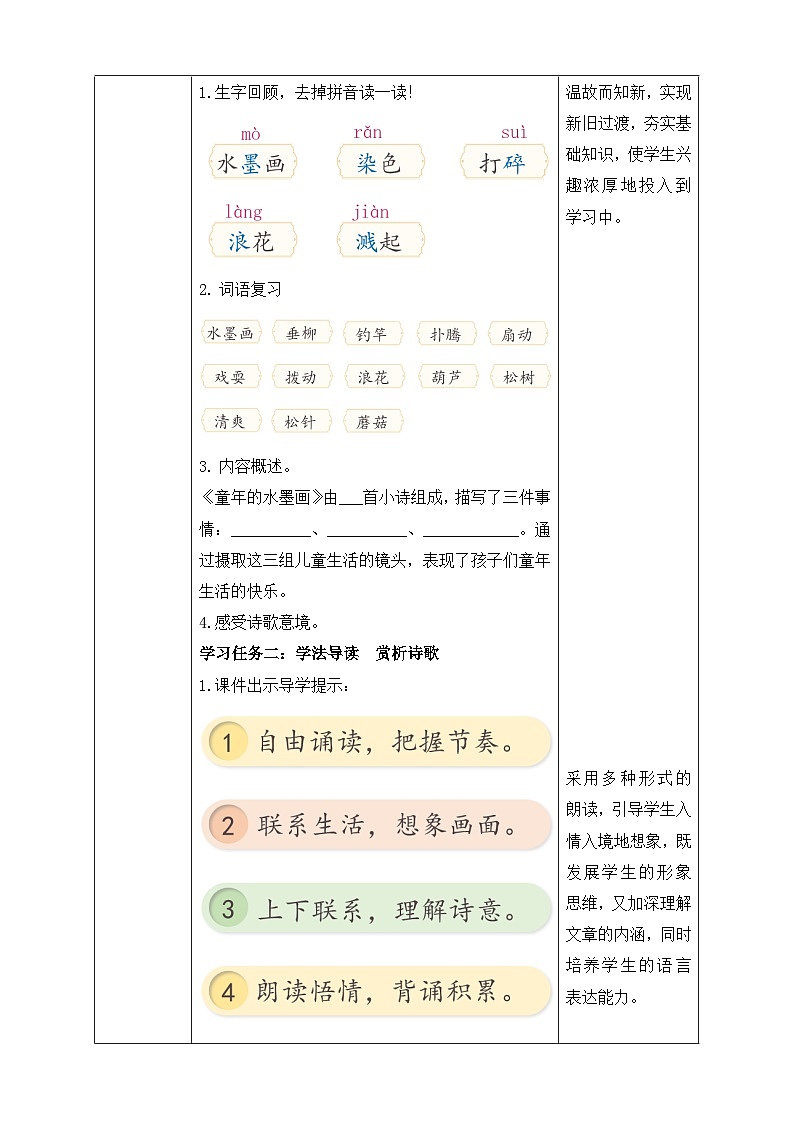 【核心素养】部编版语文三年级下册-18. 童年的水墨画 第2课时（课件+教案+学案+习题）02