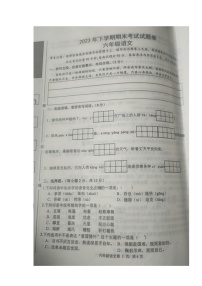 湖南省常德市澧县2023-2024学年六年级上学期期末考试语文试题