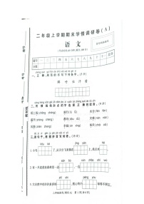 河南省漯河市临颍县2023-2024学年二年级上学期期末语文试卷