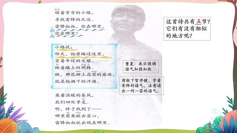 人教部编版语文二年级下册 第五课《雷锋叔叔，你在哪里》第二课时 课件04