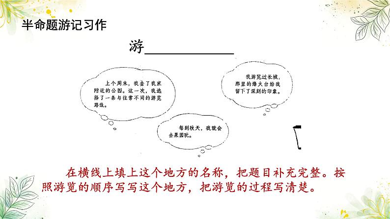 部编版小学语文四年级下册 《习作：游____ 》课件PPT第7页