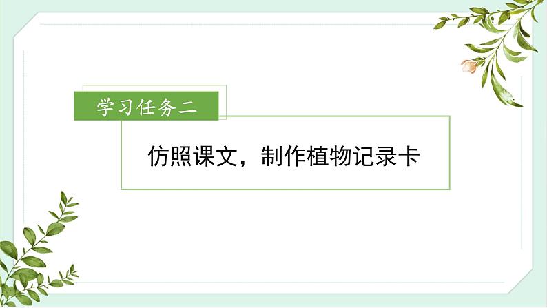 【新课标】部编版语文三下 《习作一：我的植物朋友》课件+教案+任务单06