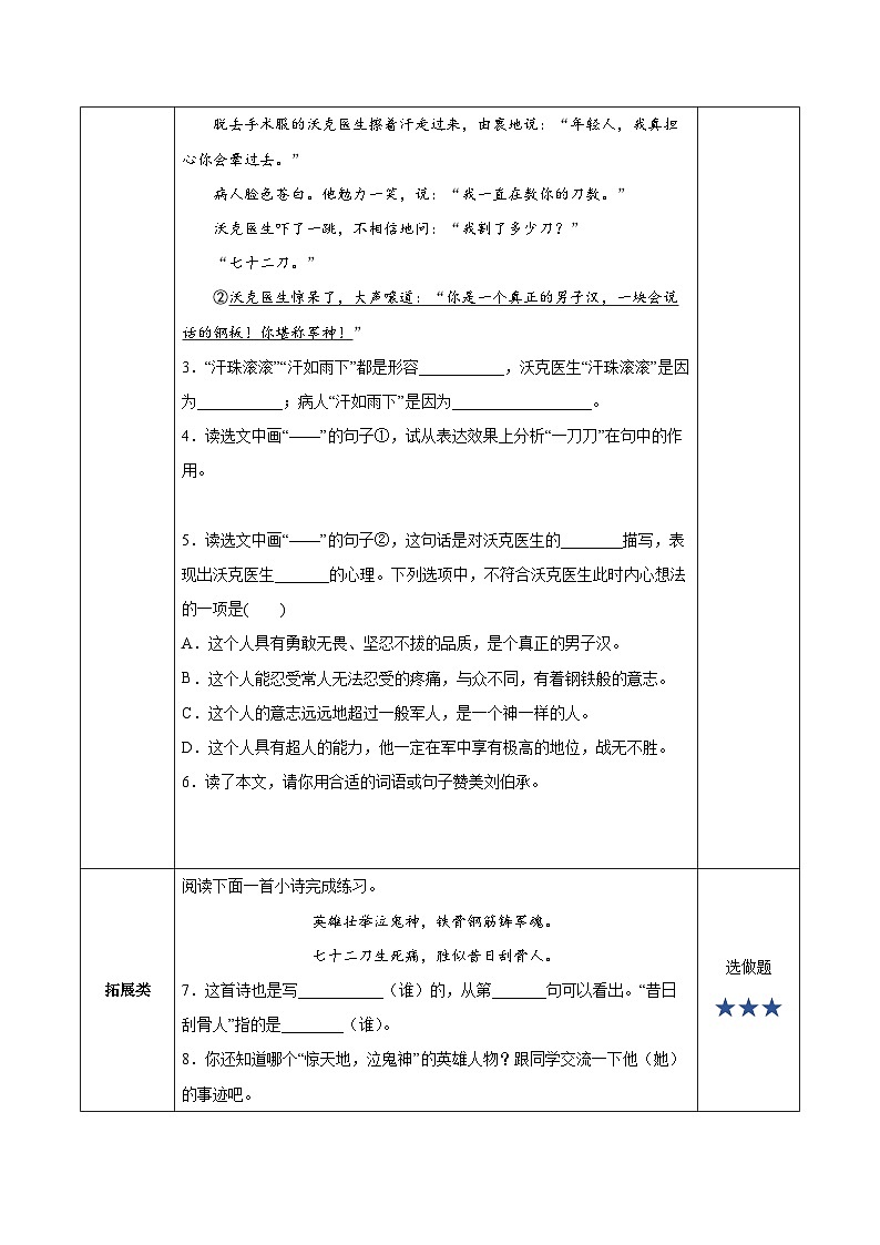 【新课标】部编版语文五下 11《军神》(第2课时)课件+教案+分层作业+任务单+课文朗读02