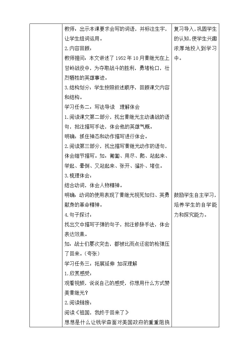 【核心素养】部编版语文四年级下册-23.黄继光 第2课时（课件+教案+导学案+分层作业）02