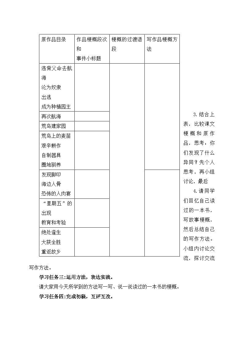 【核心素养】部编版语文六年级下册-习作：写作品梗概（课件+教案+导学案+习题）02