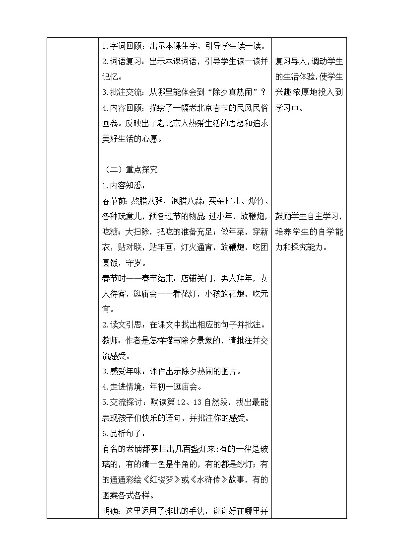 【核心素养】部编版语文六年级下册-1. 北京的春节 第2课时（课件+教案+导学案+习题）02