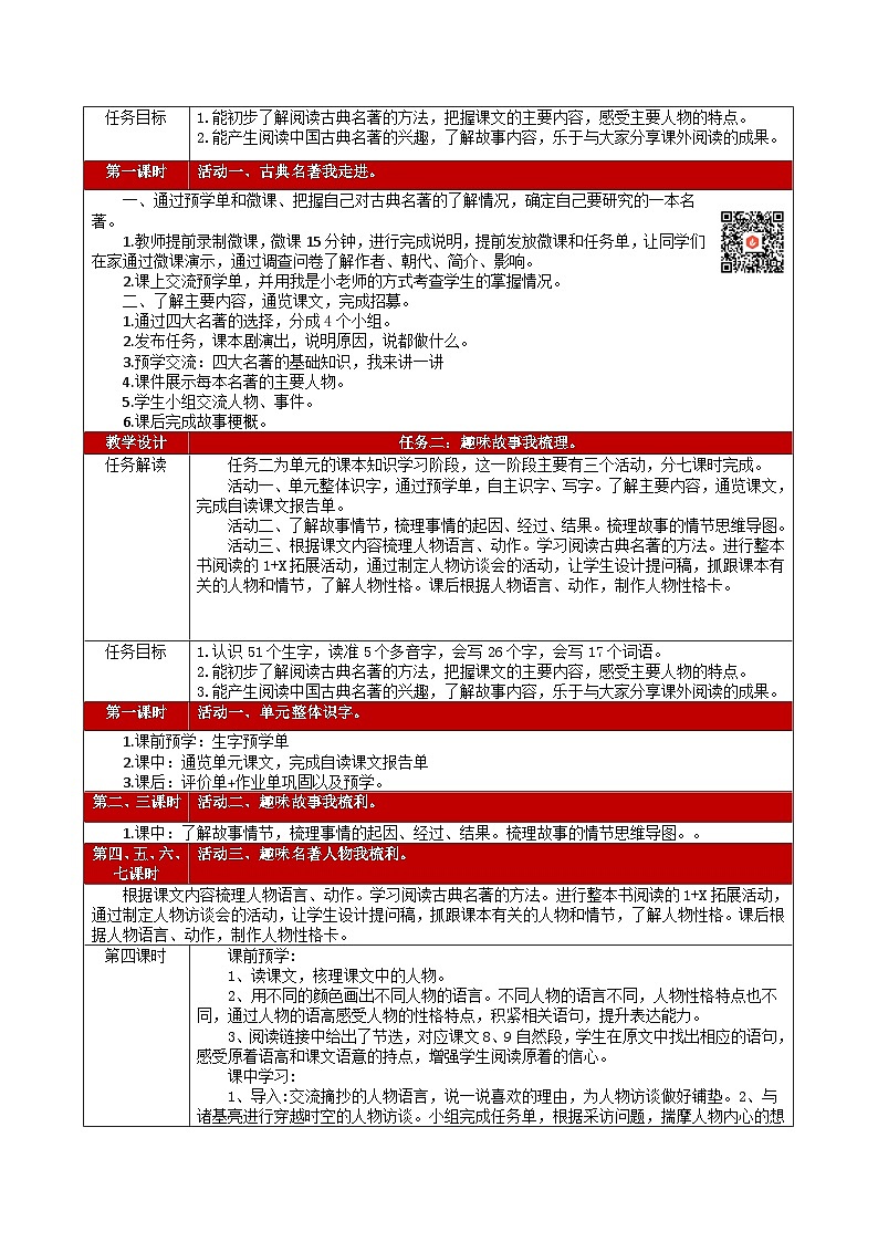 第二单元（教学设计+单元学历案+课程学历案）2023-2024学年五年级语文下册大单元教学03